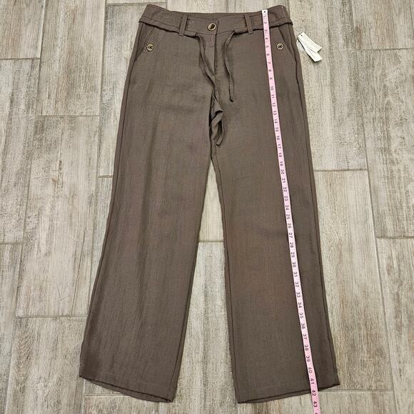 Sandro Pants Women Size 12 Straight Leg Lightweight Washable Trouser Heath Cliff - Picture 3 of 13